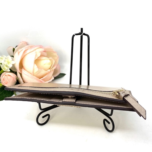 Kate♠️Spade LG Slim Bifolder Wallet Cameron Gold - Picture 5 of 8